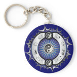 Electric Blue Yin Yang keychains