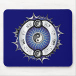 Electric Blue Yin Yang mousepads