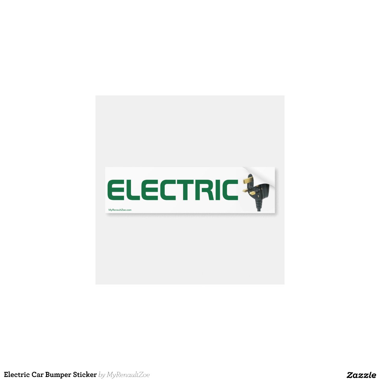 Electric Car Bumper Sticker Zazzle
