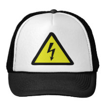 electric flash warning sign trucker hats