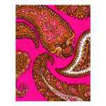 Electric Fuscia Paisley Wedding Invitation RSVP