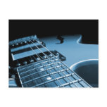 Electric Guitar Close Up - Blue postcards