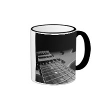 Electric Guitar Close Up - Grey B&W Mugs
