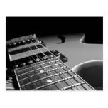 Electric Guitar Close Up - Grey B&W Post Cards