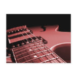 Electric Guitar Close Up Photo 6 String- Red postcards