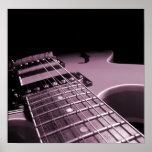 Electric Guitar Close Up -  Soft Pink posters