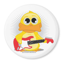 Electric Guitar Duck Fridge Magnet