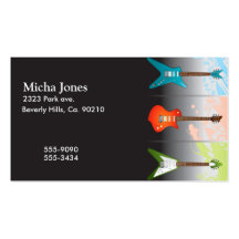 Electric Guitar Lovers Dream Business Card Templates