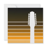electric guitar silhouette : amber fade invitations