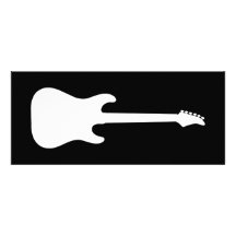 electric guitar silhouette announcement