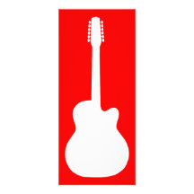 electric guitar silhouette custom invite