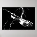 ELECTRIC GUITAR white posters