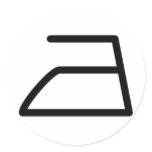 electric iron icon round stickers