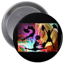 Electric Laser Show Cheerleaders Buttons