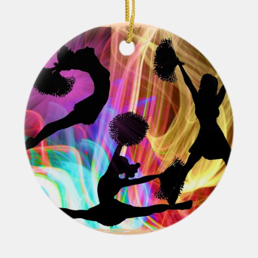 Electric Laser Show Cheerleaders Ornament