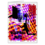 Electric Light Chaos Dunk Basketball Party Cards