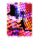 Electric Light Chaos Dunk Basketball Party Personalized Invites