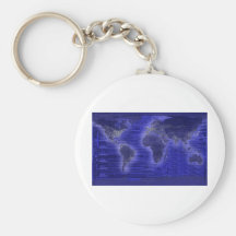 electric light world map key chain