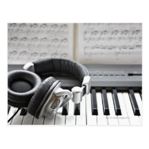 Electric Piano Keyboard Postcard