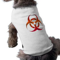 Electric Red Bio Hazard Doggie T Shirt