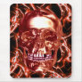 Electric Red Chrome Skull Mouse Pad