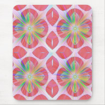 Electric Red Flower Mousepad