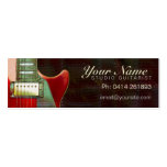 Electric Red Guitar mini business card