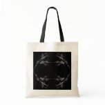 Electric Scratch. Black, White Fractal Art. Custom bags