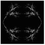 Electric Scratch. Black, White Fractal Art. Custom photo sculptures