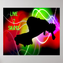 Electric Spectrum Skateboarder Posters