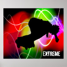 Electric Spectrum Skateboarder Posters