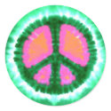 Electric Tie-Dye Peace Sign stickers