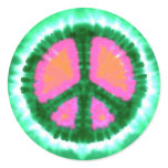 Electric Tie-Dye Peace Sign stickers