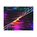 Electric violet love and peace gallery wrap canvas