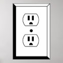 Electrical Outlet or Nerd Art posters