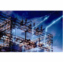 Electrical power substation photo cutouts