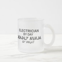 Electrician Deadly Ninja by Night Coffee Mugs