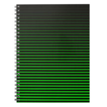 Electro Green Stripe Design Notebook