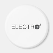 Electro - Music turntable vinyl record DJ Clubber Refrigerator Magnet