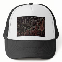 electronic circuit trucker hats