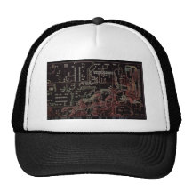 electronic circuit trucker hats