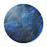 electronic globe refrigerator magnet