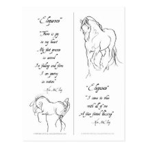 Elegance Eloquent Horse Bookmark Post Card