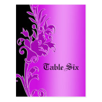 Elegance Table Number Card postcards