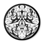 Elegance Tribal Tattoo Digital Collage Fridge Magnet