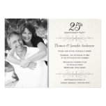 Elegant 25th Wedding Anniversary Party Invitations