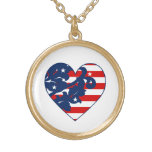 Elegant 4th of July damask red, white, and blue Pendant
