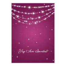 Elegant 60th Birthday Party Sparkling Chain Berry Personalised Invitation