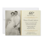 Elegant 60th Wedding Anniversary Party Invitations