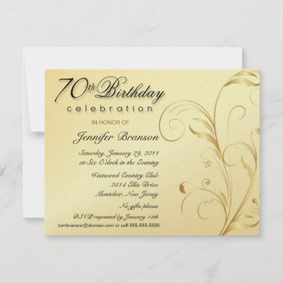 55th Wedding Anniversary Gift Ideas on Elegant 70th Birthday Surprise Party Invitations By Squirrelhugger